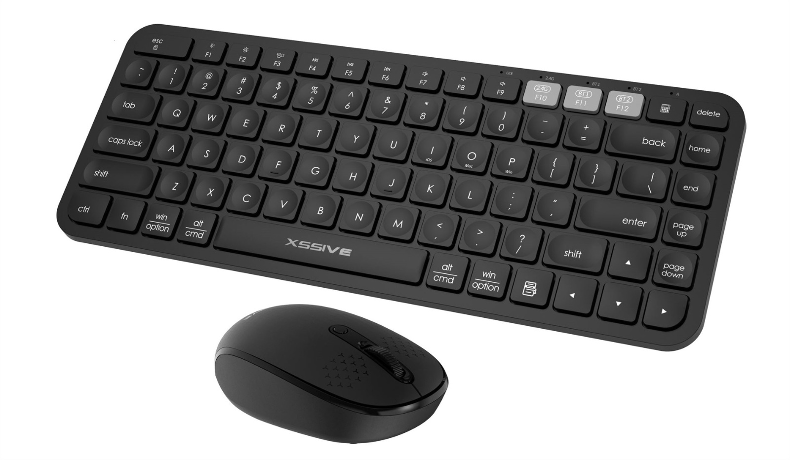 Xssive XSS-KMSET3 Bluetooth Wireless Keyboard & Mouse Combo - QWERTY